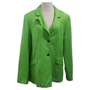 CT1809 Astr The Label Green Linen Lined Blazer L
